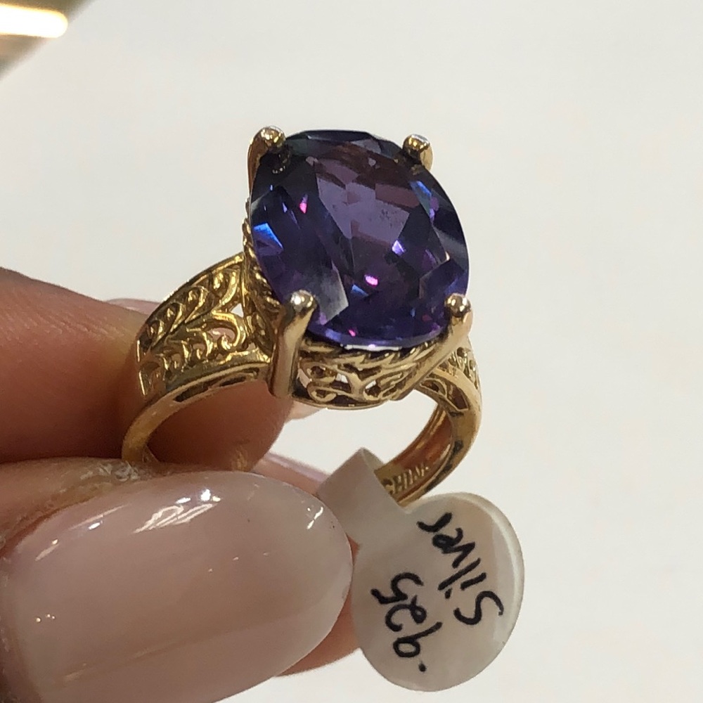 Silver   Ameythyst ring